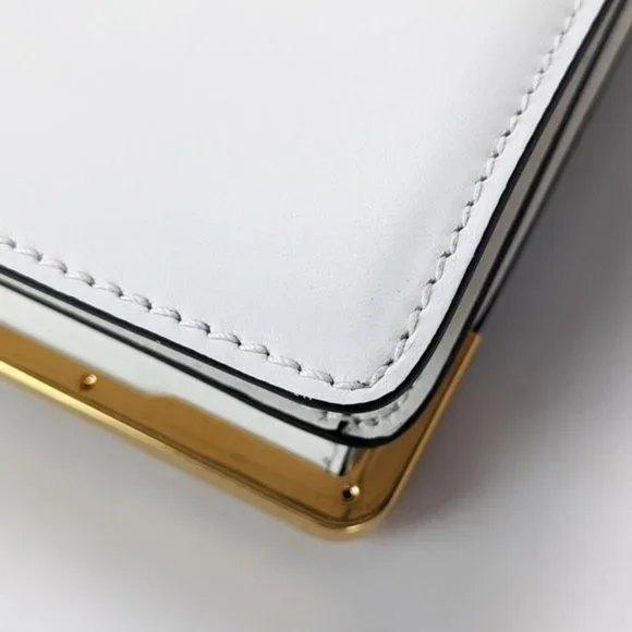 SOLD Prada Cahier Medium White Leather Cross Body Bag - Picture 5 of 8